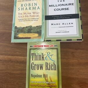Think & Grow Rich by Napoleon Hill + 2 Motivational Books - Green Covers